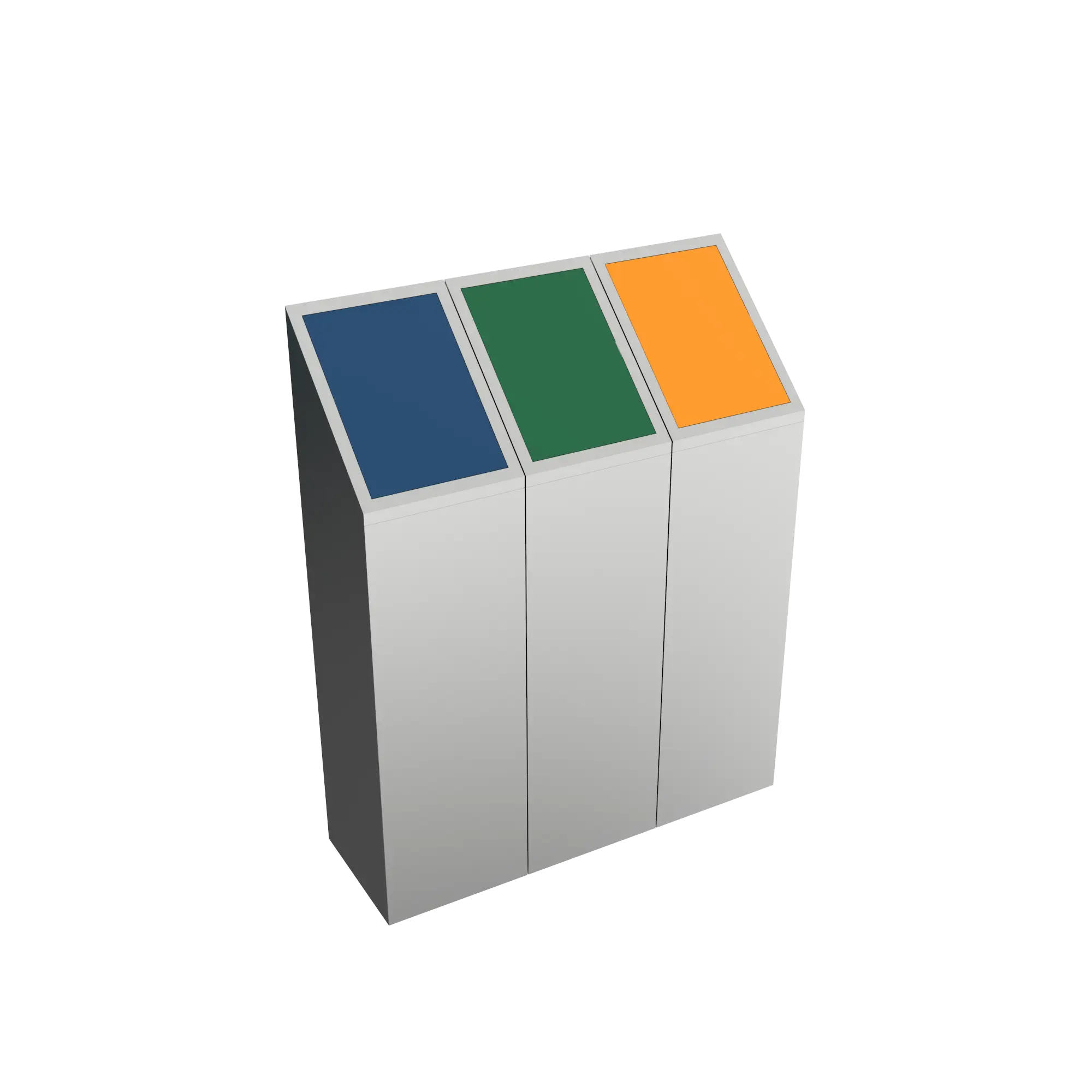 Multi-Color Waste Segregation Bins for Recycling