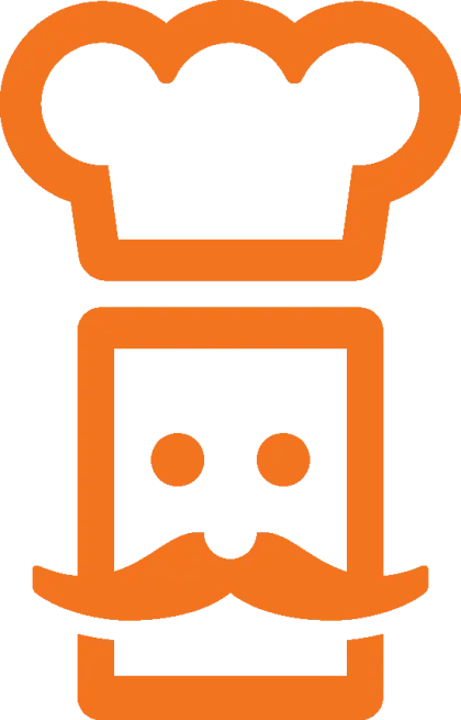 Orange Chef Icon for Culinary Arts