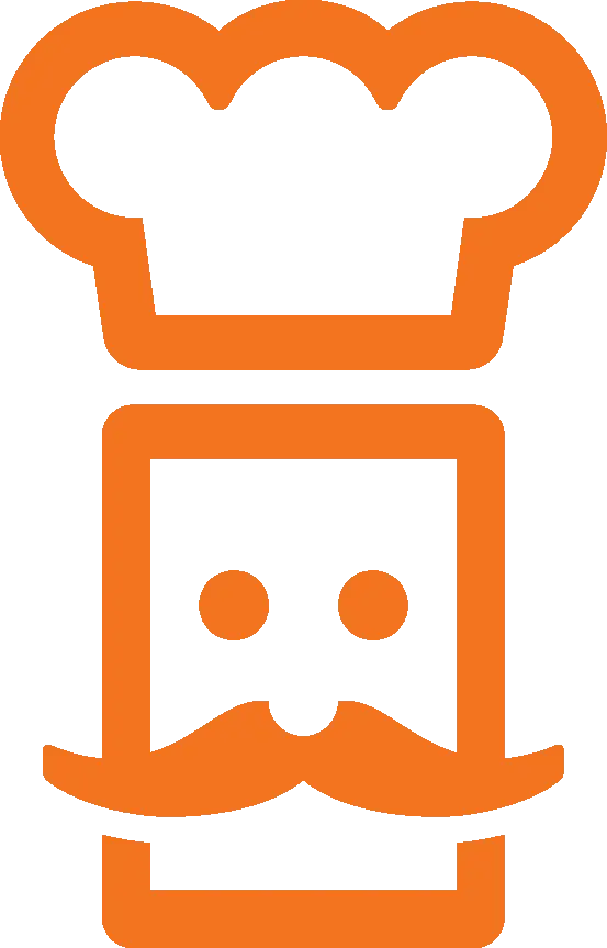 Orange Chef Icon for Culinary Arts