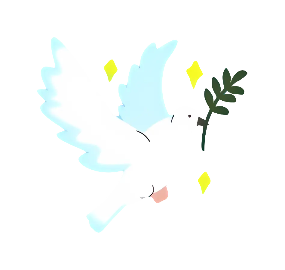 Dove with Olive Branch Symbol