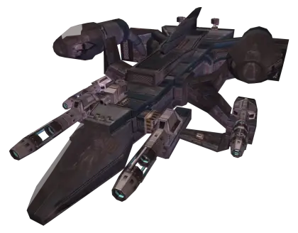 Futuristic Spacecraft Dark Illustration