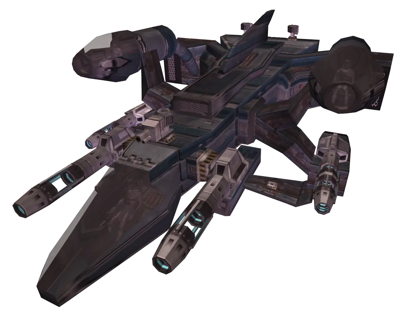 Futuristic Spacecraft Dark Illustration