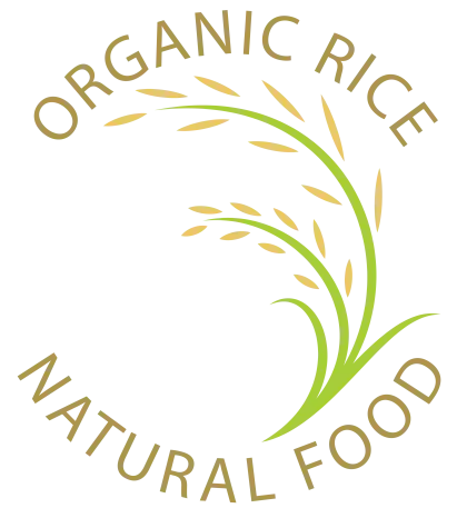 Organic Rice Natural Food Logo
