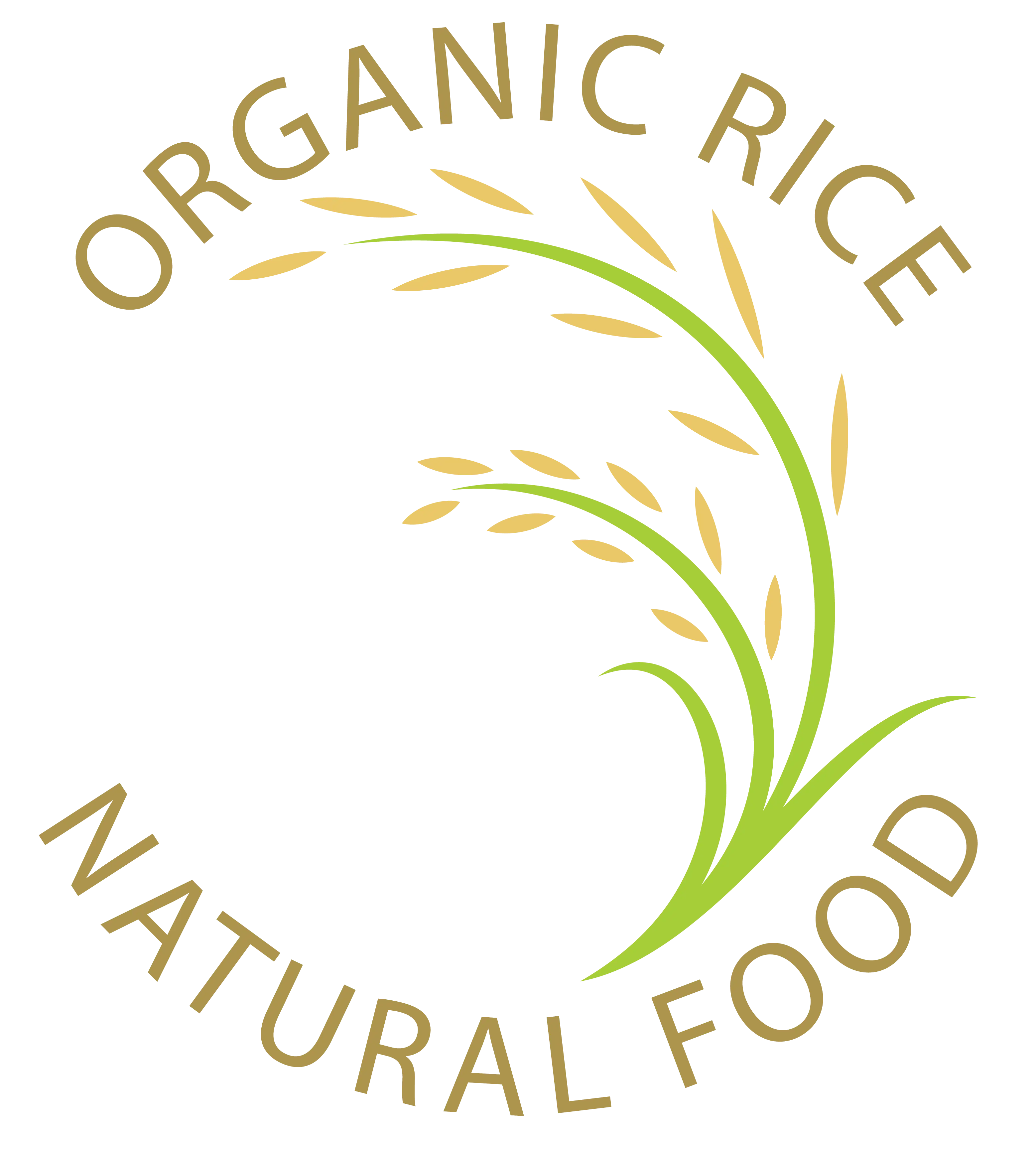 Organic Rice Natural Food Logo