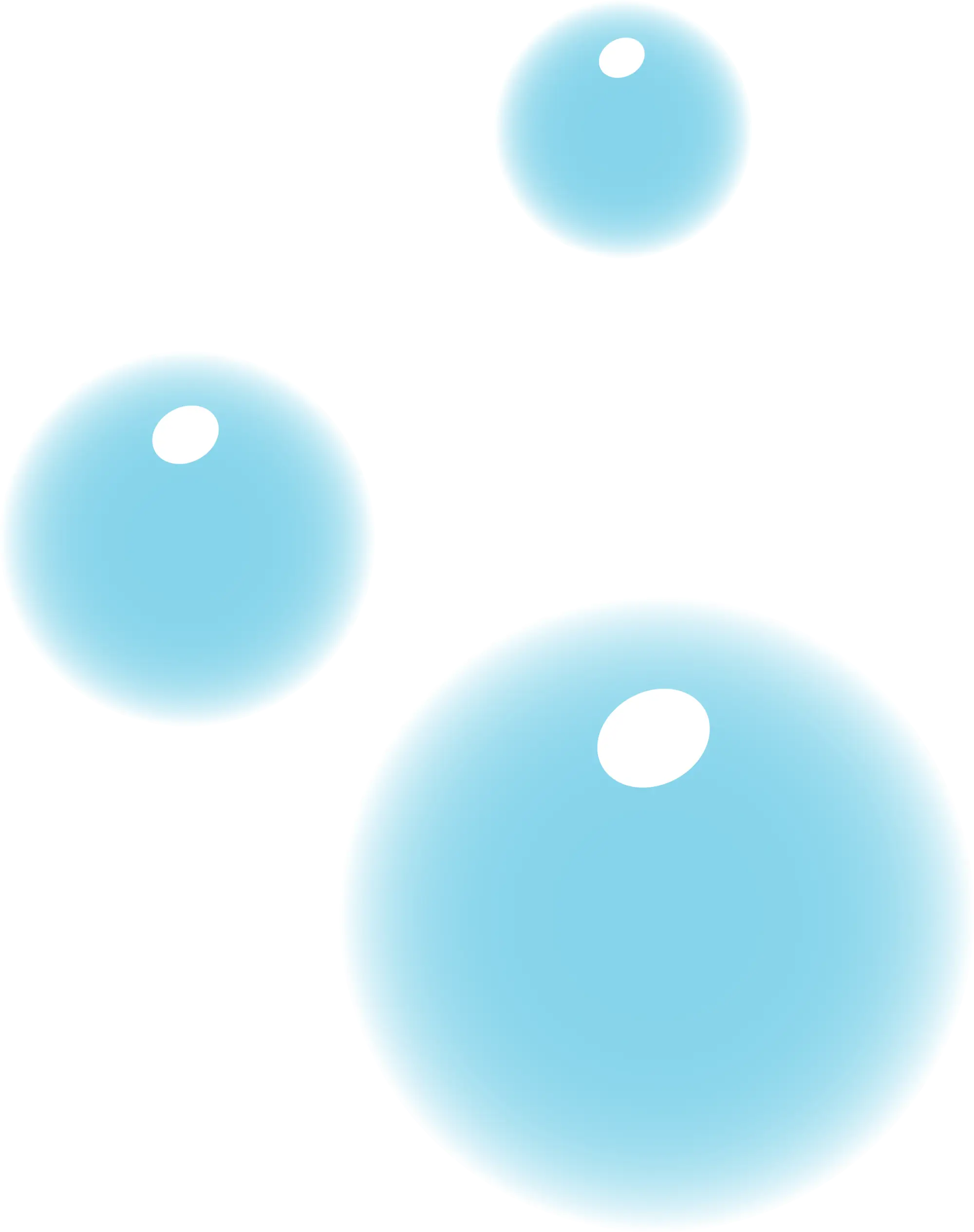 Floating Blue Bubbles