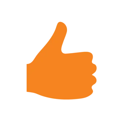 Orange Thumbs Up Approval Icon