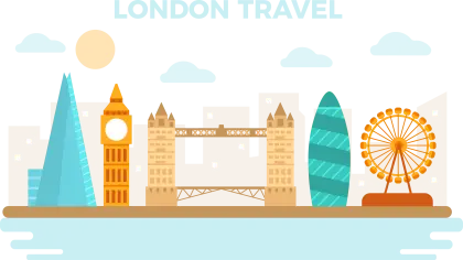 Iconic London Landmarks Illustration