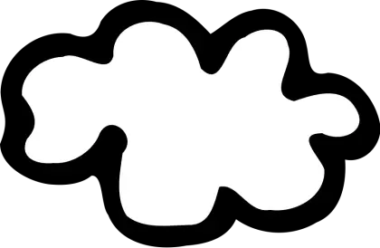 Simple Doodle Cloud Illustration