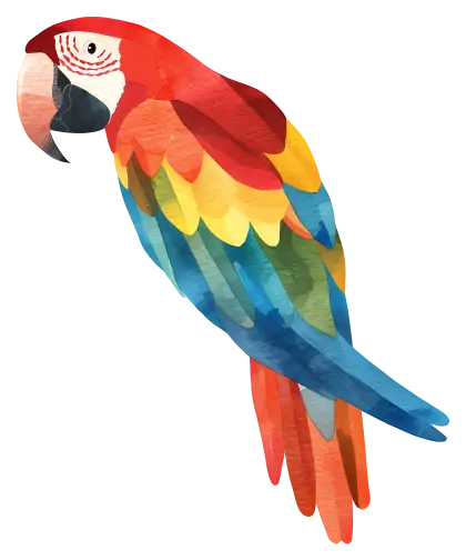 Colorful Watercolor Parrot Illustration