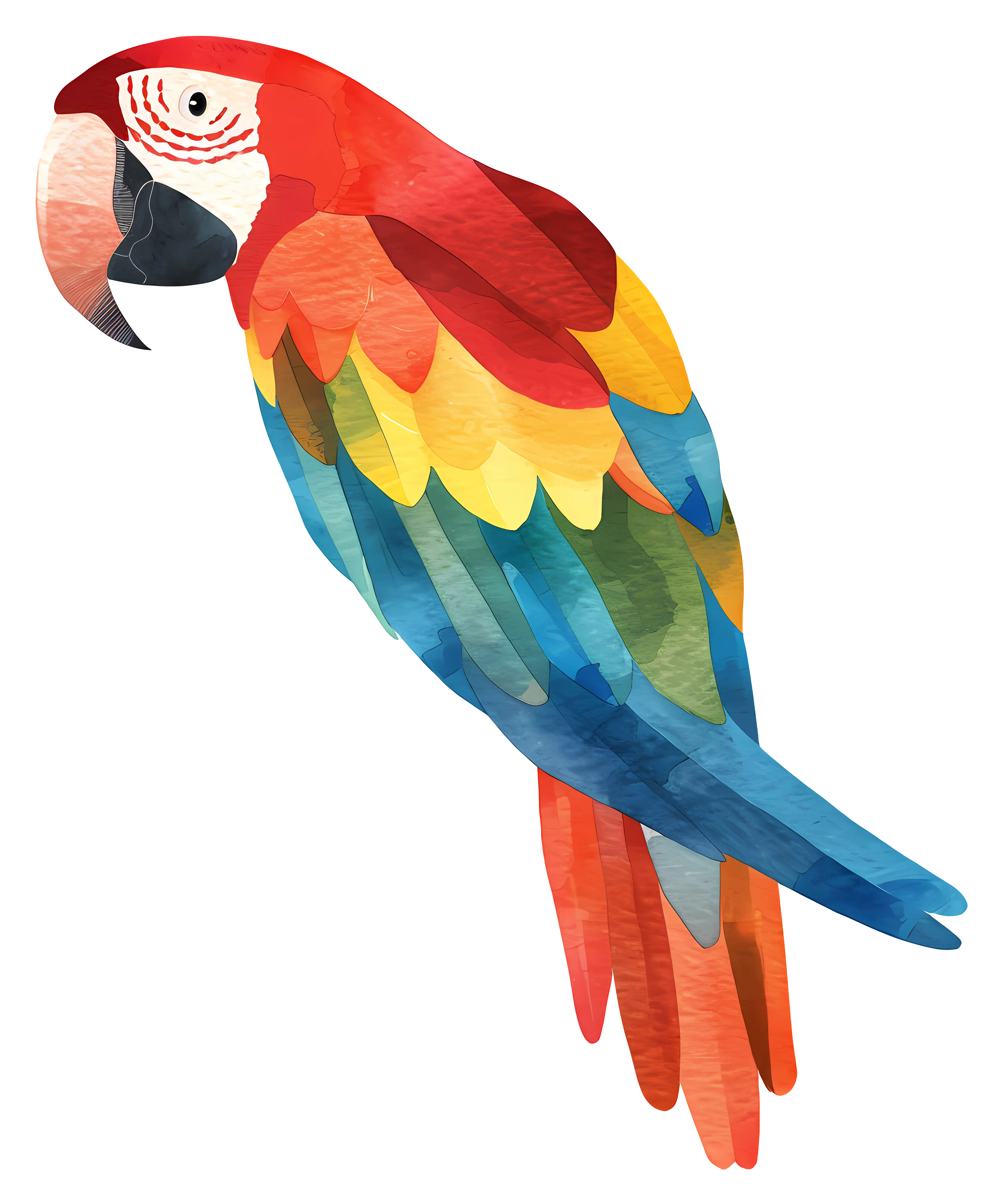 Colorful Watercolor Parrot Illustration