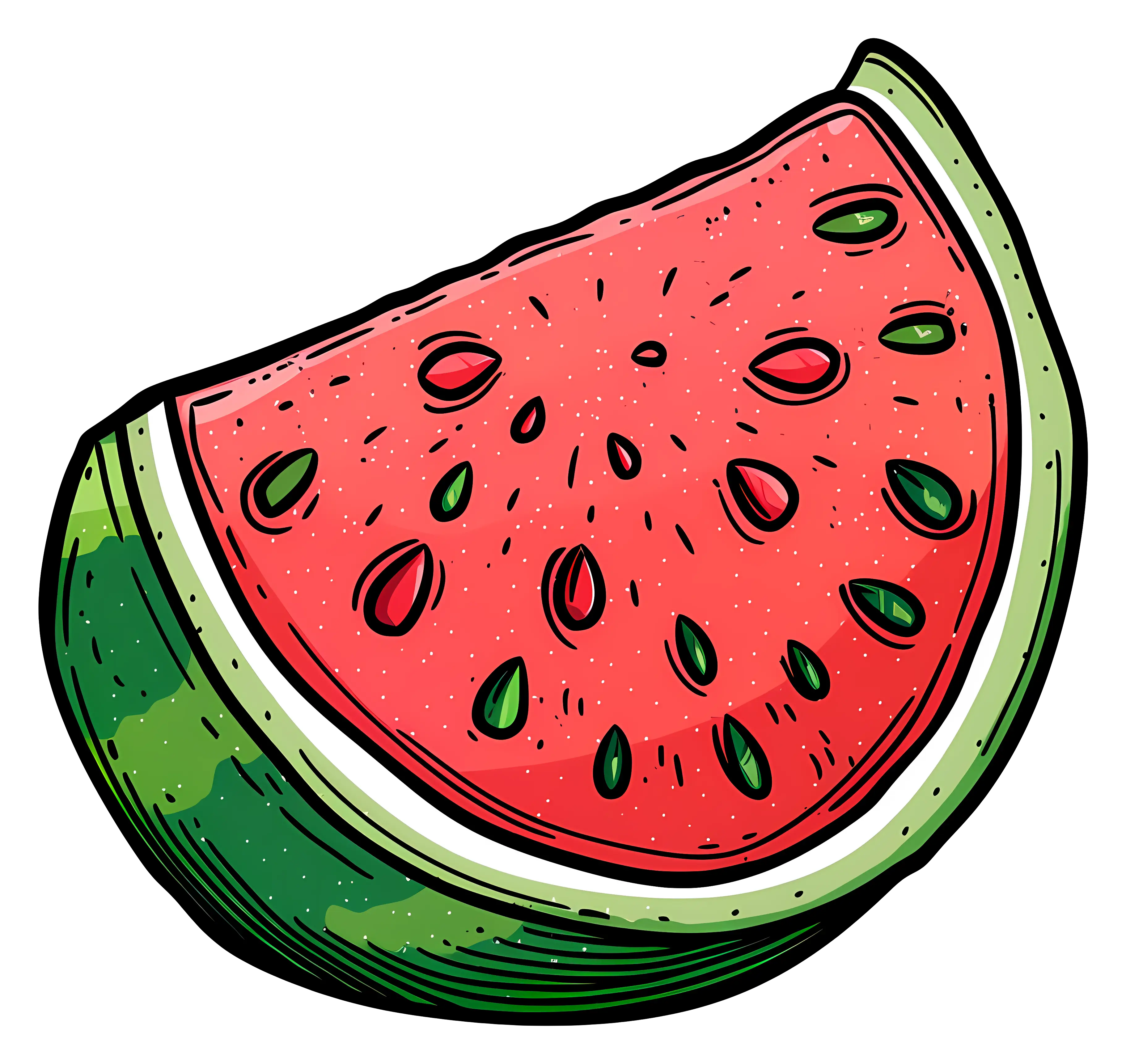 Juicy Watermelon Slice Illustration