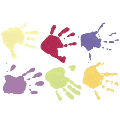 Colorful Handprint Art Design