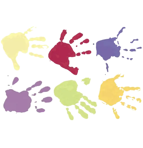 Colorful Handprint Art Design