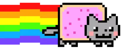 Nyan Cat with Rainbow Trail