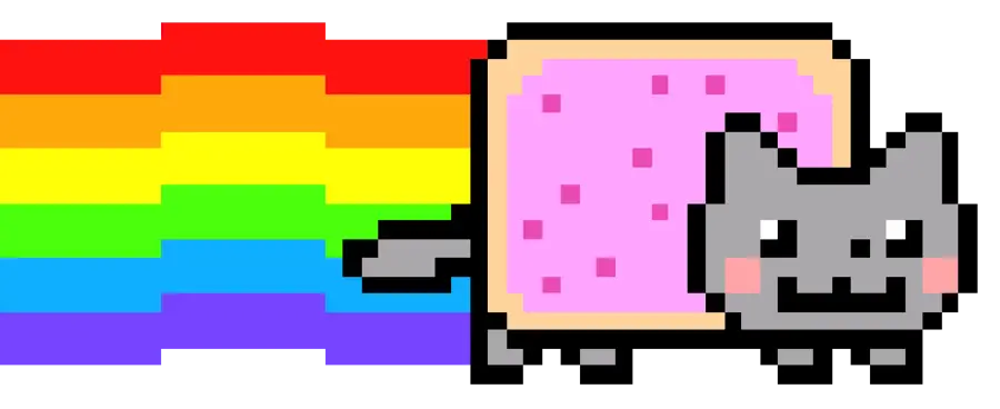 Nyan Cat with Rainbow Trail