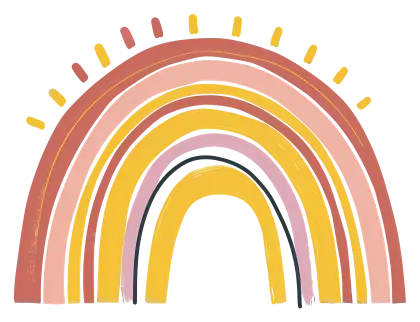 Minimalistic Rainbow Color Illustration