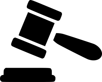 Judge&#039;s Black Gavel as Legal Representation