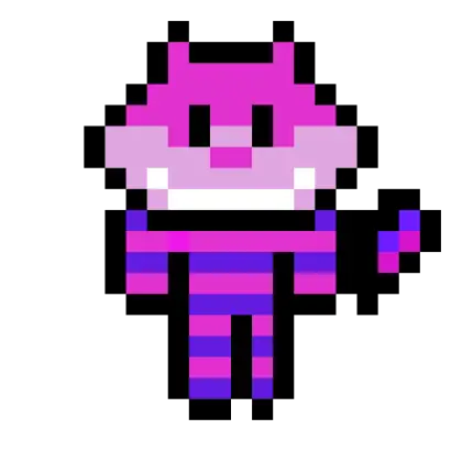 Cute Pixel Art Cat Character