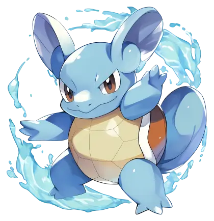 Blue Turtle Cartoon Character