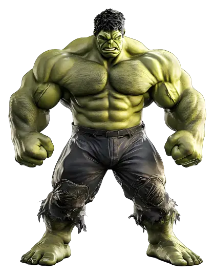 Green Hulk Character Illustration