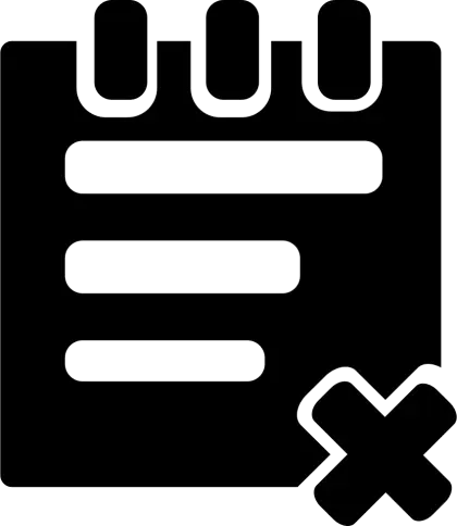 Notepad Cancel Icon