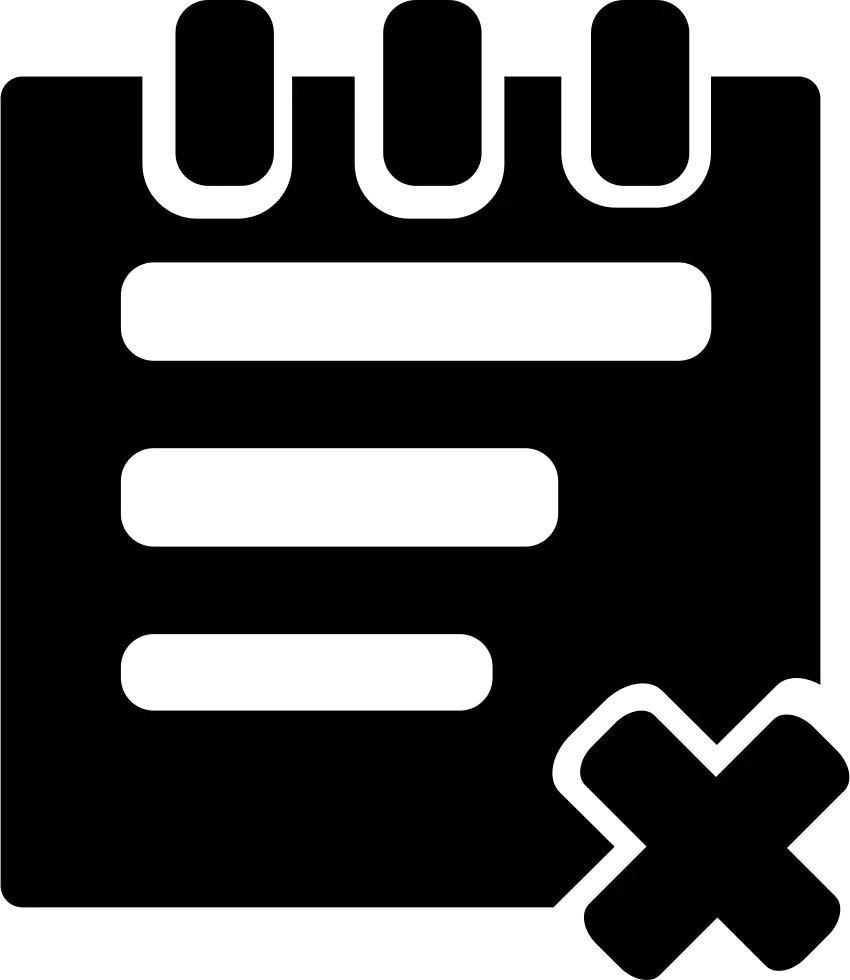 Notepad Cancel Icon