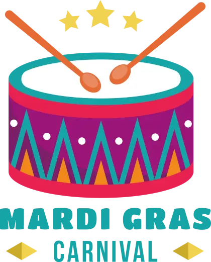 Colorful Drum for Mardi Gras Carnival