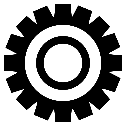 Black Gear Symbol Illustration