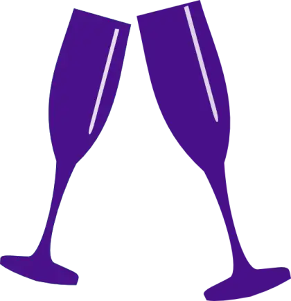 Purple Champagne Glasses for Celebrations