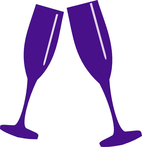 Purple Champagne Glasses for Celebrations