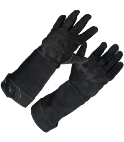 Black Protective Long Gloves