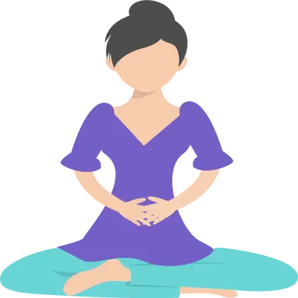 Woman Meditating in Yoga Pose