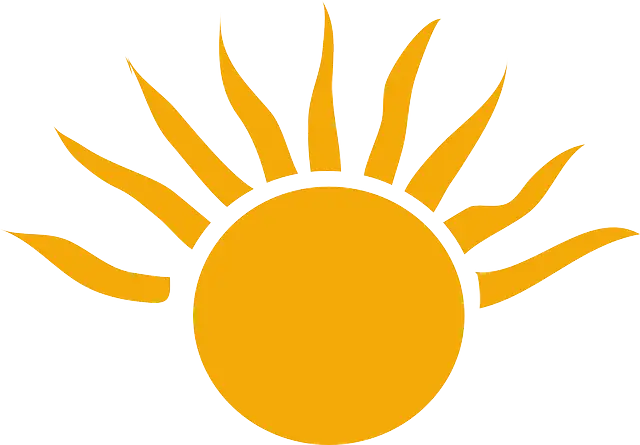 Sun Icon Illustration Representing Daylight Themes