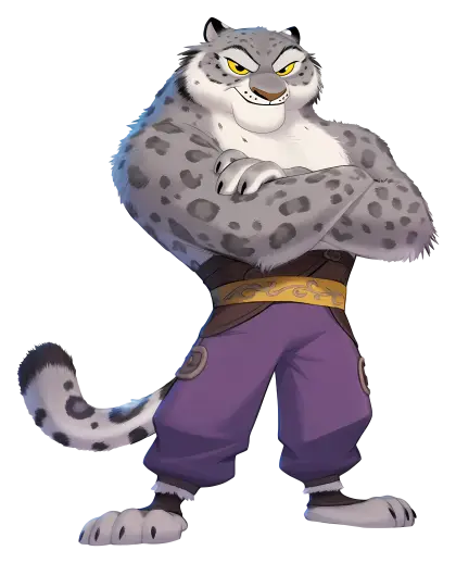 Anthropomorphic Snow Leopard Character Illustration