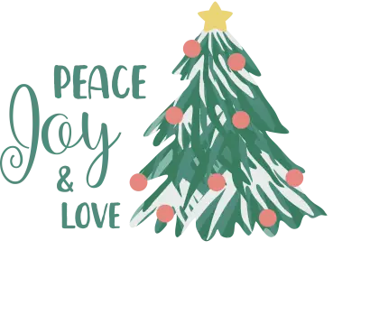 Minimalist Christmas Tree with Peace Message