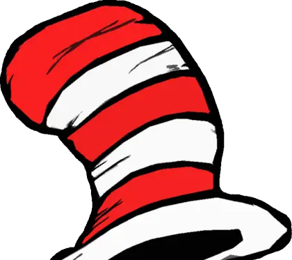 Playful Red and White Striped Hat Illustration
