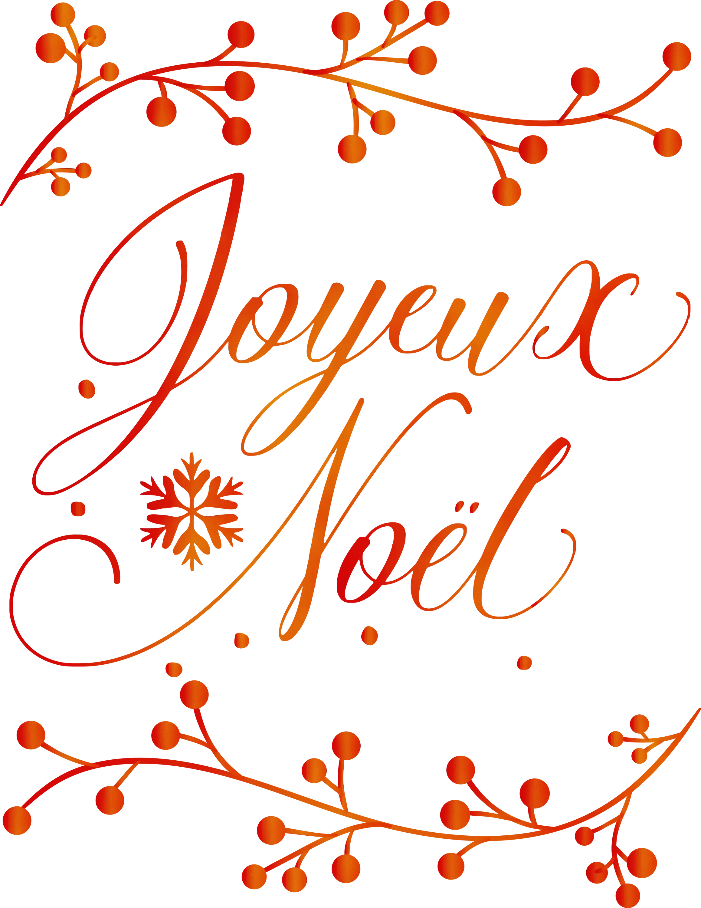 Joyeux Noël Festive Christmas Greeting Design