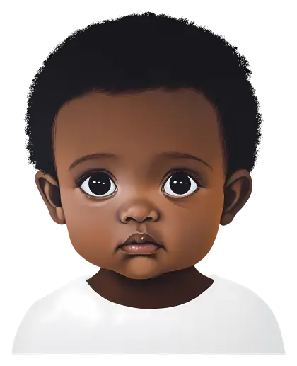 Adorable Baby Portrait Illustration