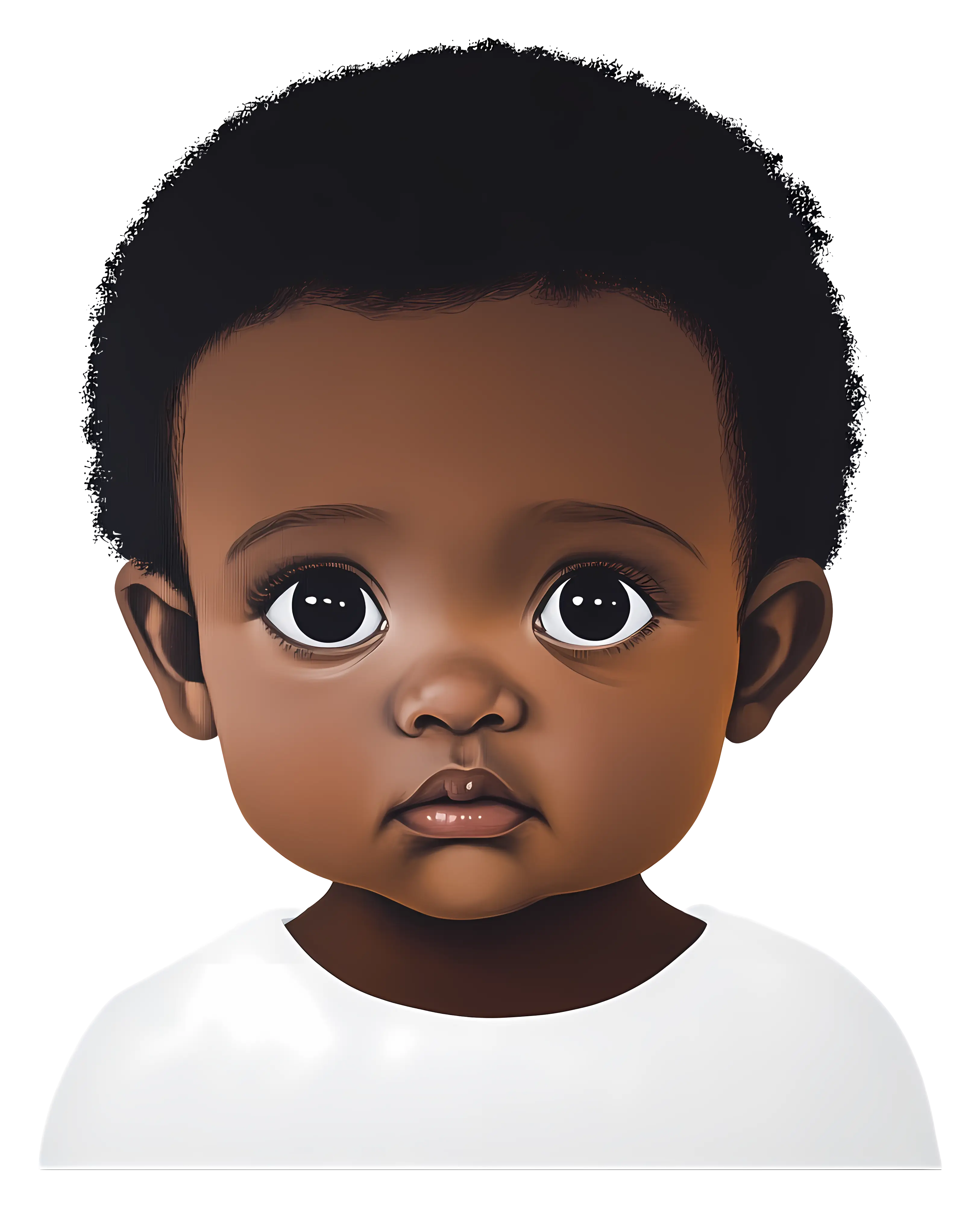Adorable Baby Portrait Illustration