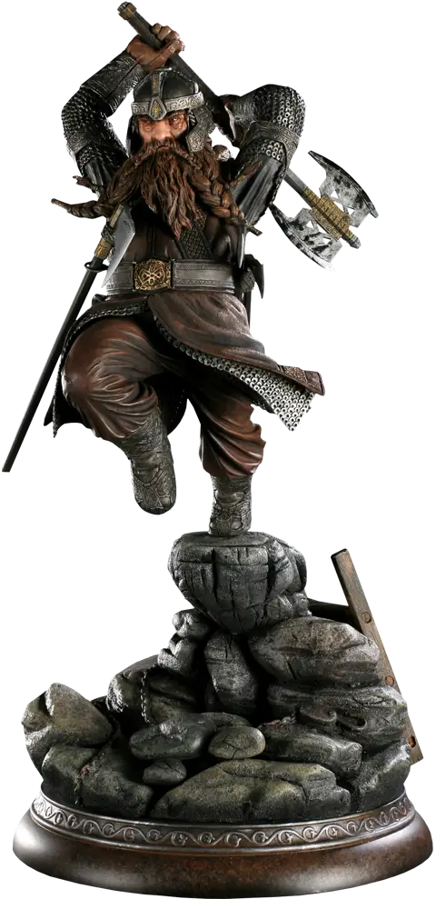 Dwarf Warrior Statue with Axe