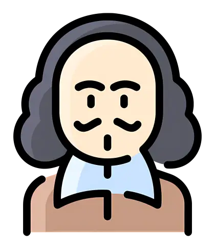 Cartoon Man with Mustache in Minimalist Style