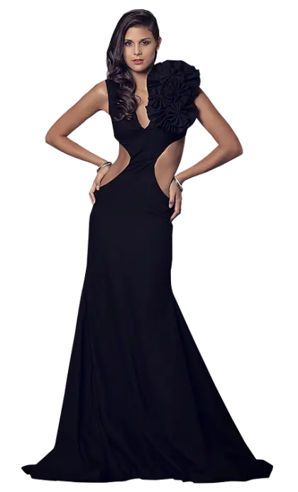Elegant Black Evening Gown for Formal Occasions