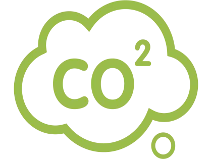 Green CO2 Symbol for Environmental Awareness