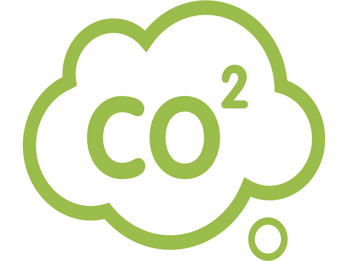 Green CO2 Symbol for Environmental Awareness