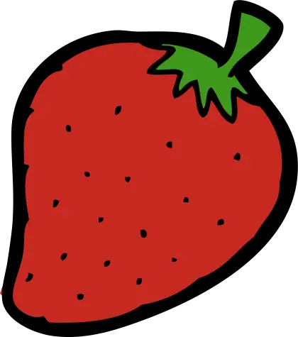 Cartoon Red Strawberry Illustration