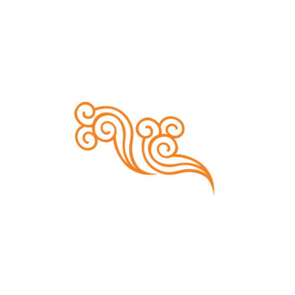 Orange Swirly Cloud Illustration