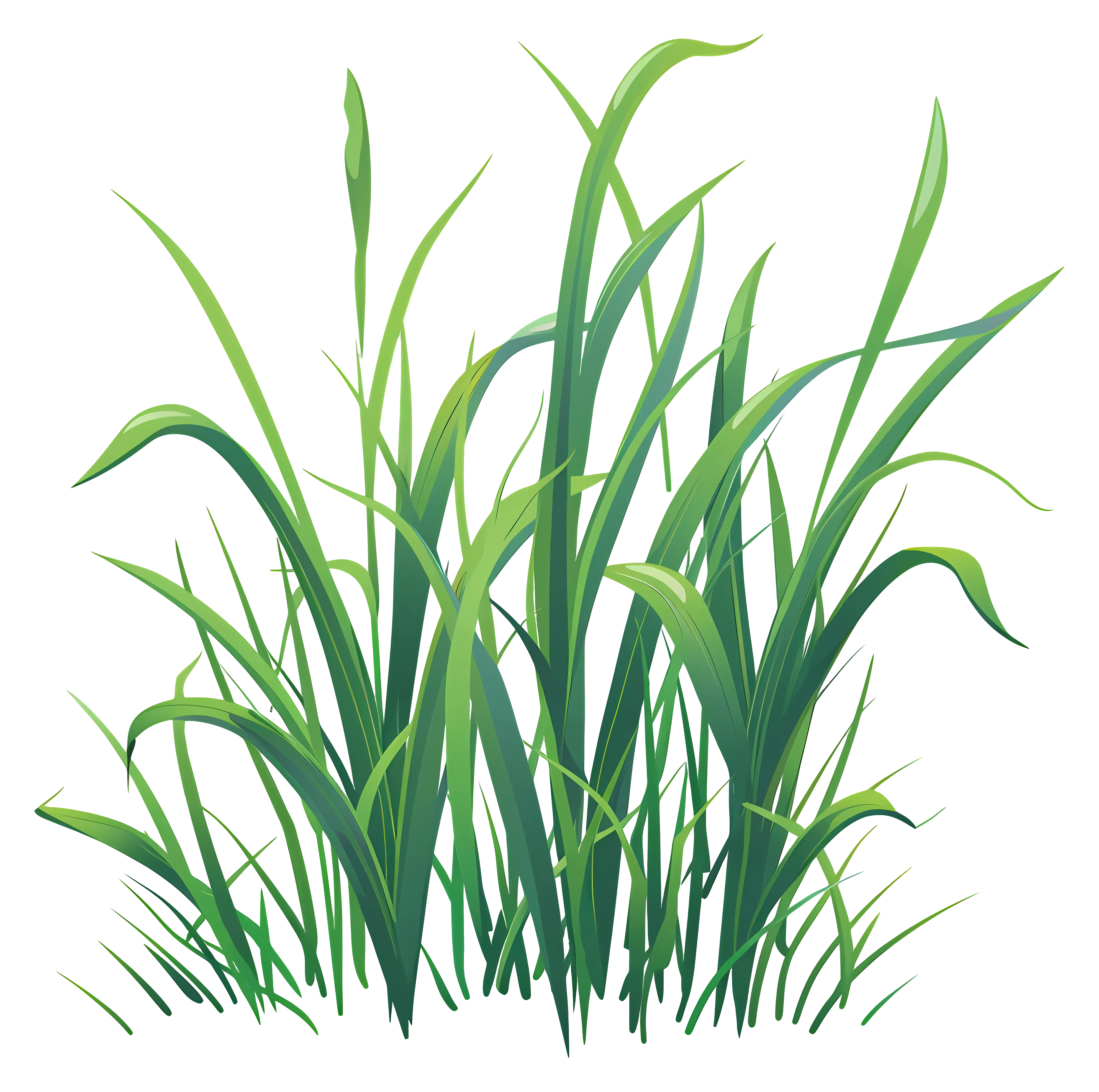 Lush Green Grass Illustration for Nature Concept