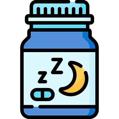 Illustration of a Sleep Aid Bottle