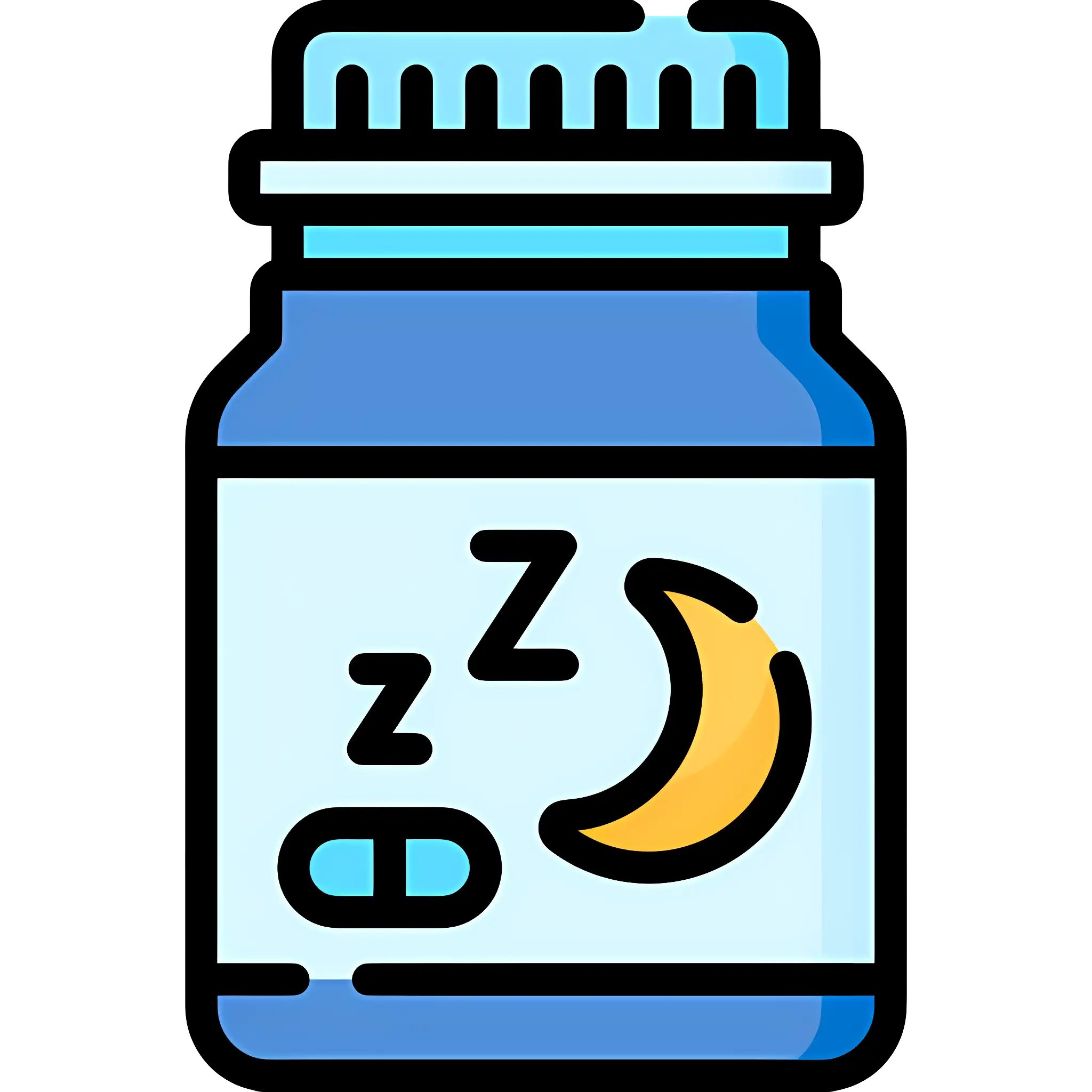 Illustration of a Sleep Aid Bottle