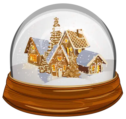 Snow Globe with Gingerbread House